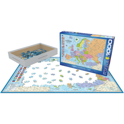 Puzzle Map Of Europe 1000pc