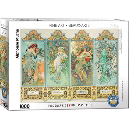 Puzzle Mucha The Four Seasons 1000pc
