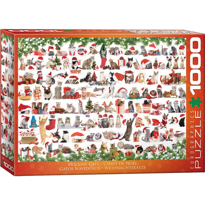 Puzzle Holiday Cats 1000pc