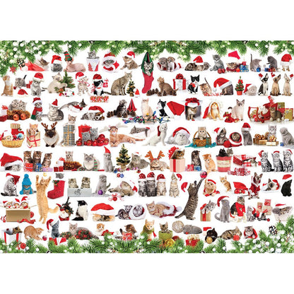 Puzzle Holiday Cats 1000pc