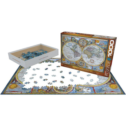 Puzzle Antique World Map # 2 1000pc