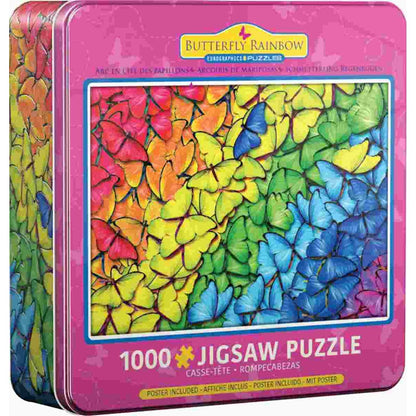Puzzle Butterfly Rainbow 1000pc *Tin*