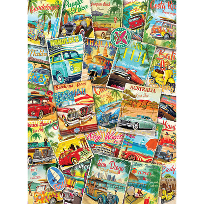 Puzzle Vintage Travel Collage 1000pc