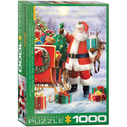 Puzzle Santa With Sled 1000pc