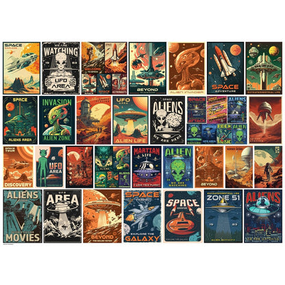 Puzzle Alien Invasion Collage 1000pcs