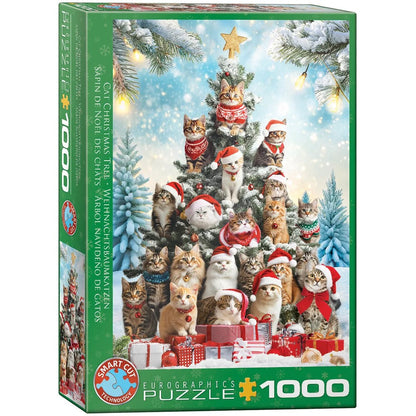 Puzzle Christmas Tree Cats 1000pcs