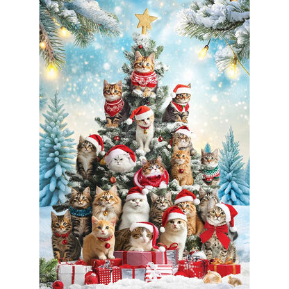 Puzzle Christmas Tree Cats 1000pcs