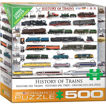 Puzzle History Of Trains 500PxXL