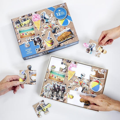 Puzzle Piecing Together Seaside 12Pc