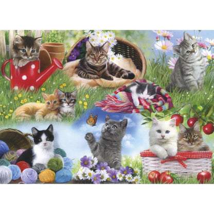 Puzzle Piecing Together Cats 12Pc