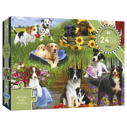 Puzzle Piecing Together Dogs 24Pc
