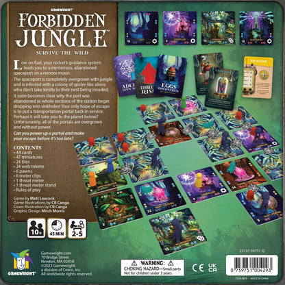 Forbidden Jungle In Tin Board Game