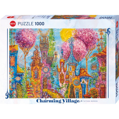 Puzzle Charming Village Pink Trees