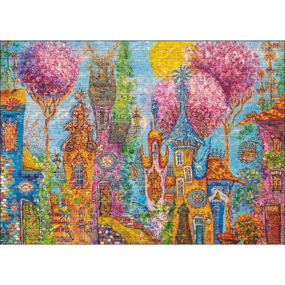 Puzzle Charming Village Pink Trees