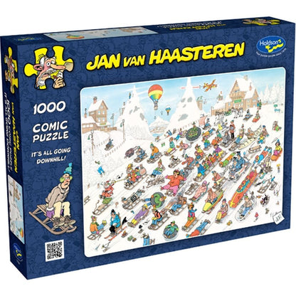 Jan van Haasteren Puzzle Its Going Downhill 1000Pc