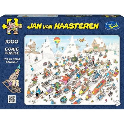 Jan van Haasteren Puzzle Its Going Downhill 1000Pc