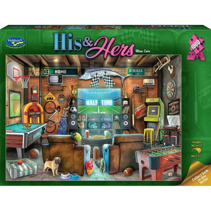 Puzzle His & Hers Man Cave 1000Pc