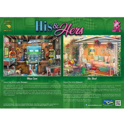 Puzzle His & Hers Man Cave 1000Pc