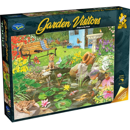 Puzzle Garden Visitors Frogs 1000Pc