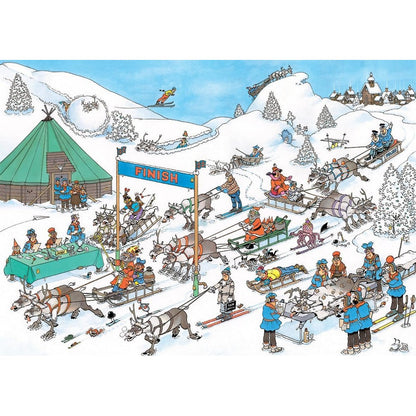 Puzzle Jumbo Jan van Haasteren Reindeer Races 500Pc