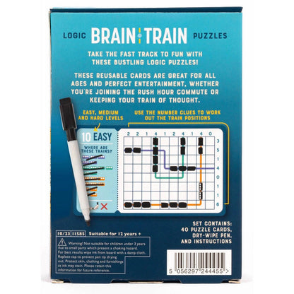 Brain Train Logic Puzzles Board Game