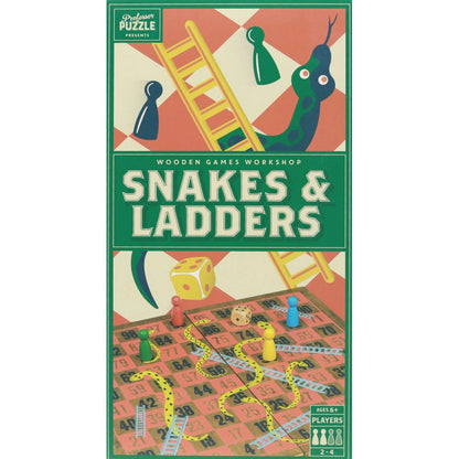Snakes & Ladders Wood Gwshop Board Game