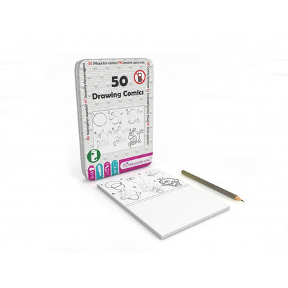50 Drawing Comics Tin Board Game