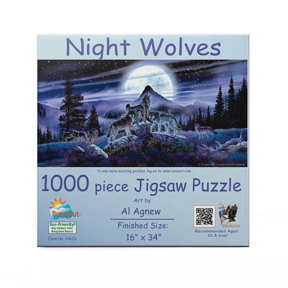 Puzzle Night Wolves 1000Pc