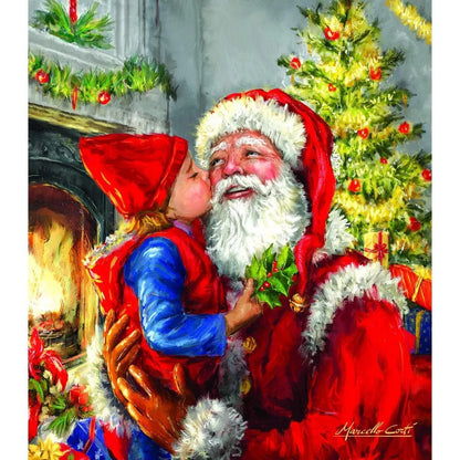 Puzzle Kissing Santa 500Pc
