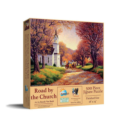 Puzzle Road By The Church 500Pc