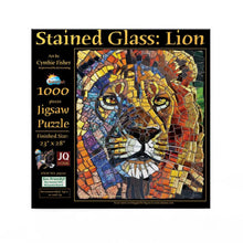 Puzzle Stained Glass Lion 1000Pc
