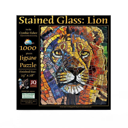Puzzle Stained Glass Lion 1000Pc
