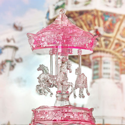 Puzzle 3D Pink Carousel Crystal Puzzl
