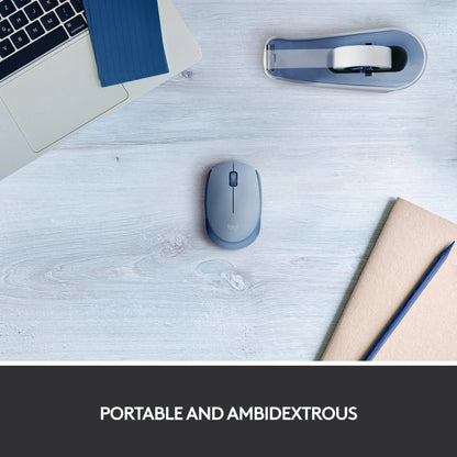Logitech M171 Wireless Mouse Blue Grey