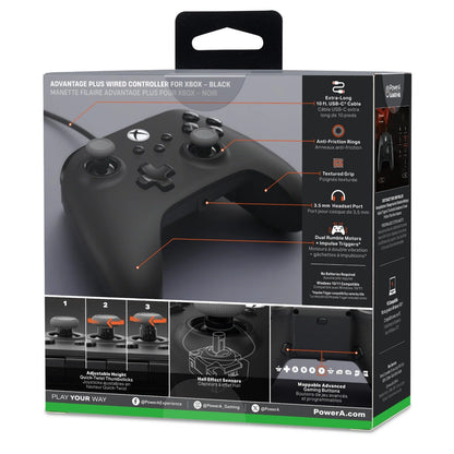 PowerA Advantage Plus Wired Controller for Xbox Series X|S Black
