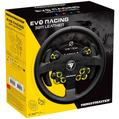 Thrustmaster EVO Racing 32R Leather Round Leather-Wrapped Wheel Rim & Detachable Hub
