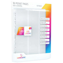 Gamegenic Sideloading 18 Pocket Pages 10 Pcs Pack White