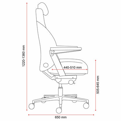 Buro Maverick 24/7 Controller Chair Heavy Duty With Arms Fabric Black
