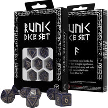 Runic Mixed Blue Gold - Dice Set 7
