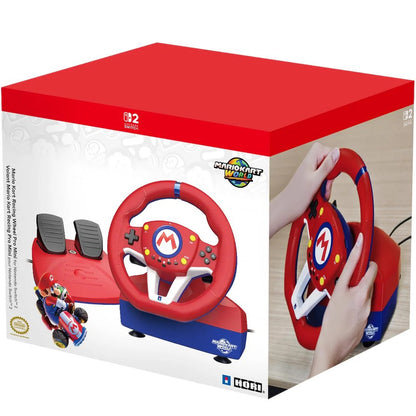 HORI Mario Kart Pro Mini Racing Wheel Pedals Nintendo Switch 1/2 Red/Blue