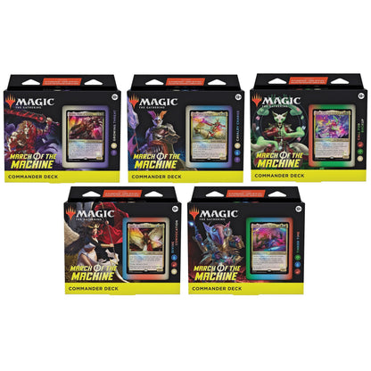 Magic the Gathering March of the Machine Commander Decks 5 Decks Per Display
