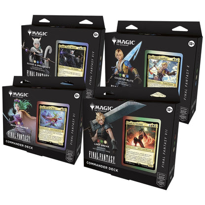 Magic the Gathering Final Fantasy Commander Decks 4 Decks Per Display