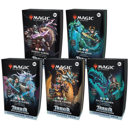 Magic the Gathering Tarkir Dragonstorm Commander Decks 5 Decks Per Display