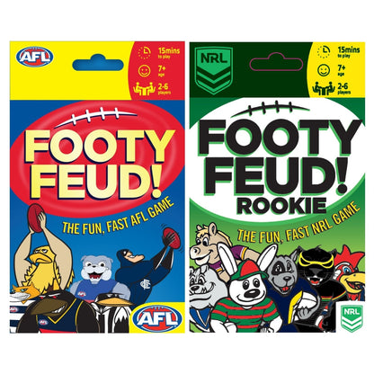 AFL Footy Feud + NRL Footy Feud Rookie 12 in the Assortment 6x AFL Footy Feud and 6x NRL Footy Feud Rookie Game