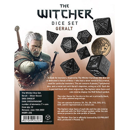 Q-Workshop The Witcher Dice Set Geralt Silver Sword