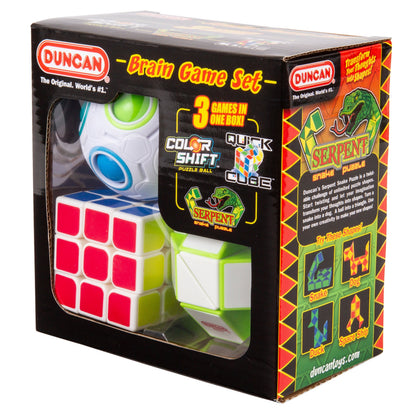 Duncan Brain Game Combo Set Colour Shift, Quick Cube & Serpent Toy