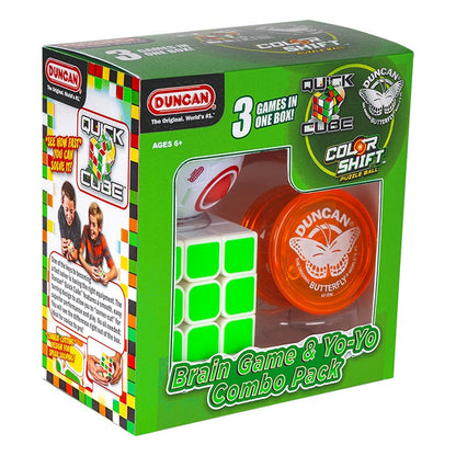 Duncan Combo Set 3 Pack Colour Shift, Quick Cube & Butterfly Yo-Yo Toy