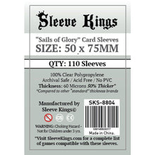 Sleeve Kings Board Game Sleeves Sails of Glory 50mmx75mm 110 Sleeves Per Pack