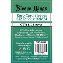 Sleeve Kings Board Game Sleeves Euro 59mmx92mm 110 Sleeves Per Pack