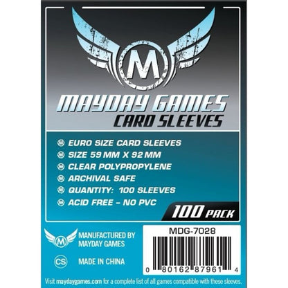 Mayday - Euro Card Sleeve Pack of 100 - 59 MMx92 MM